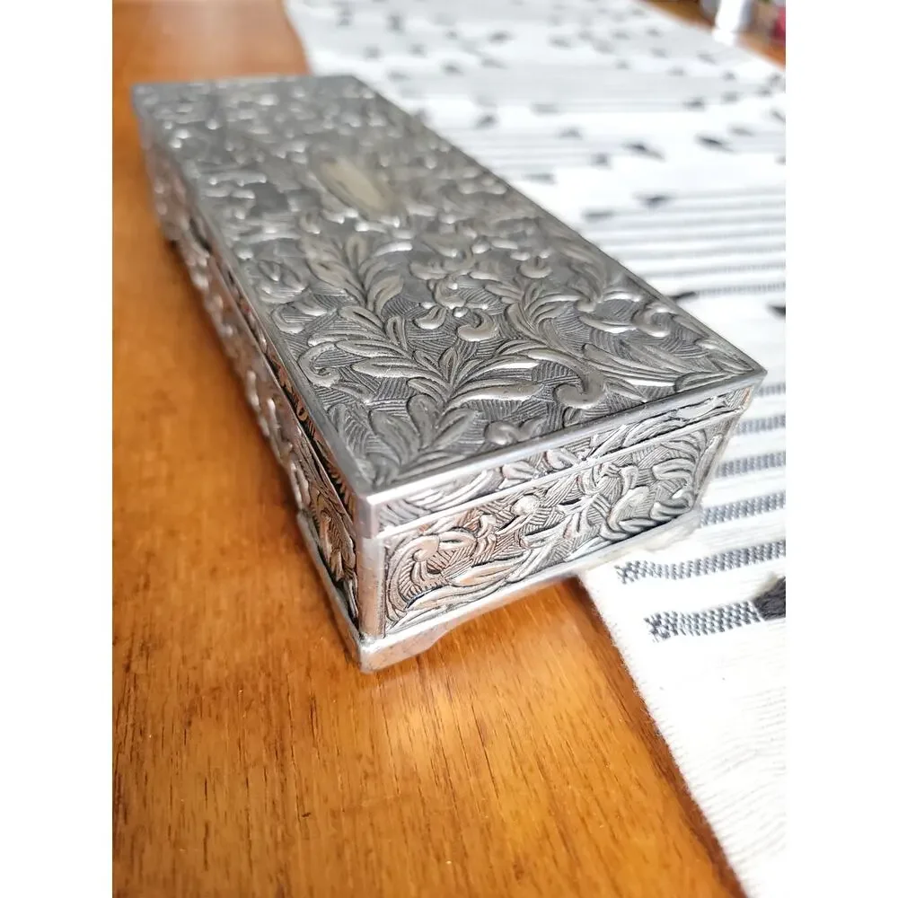 Godinger Foliage Scroll Silverplate Jewelry Box